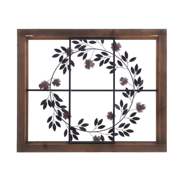 Three Posts™ Floral Wreath Wood Framed Wall Décor & Reviews Wayfair